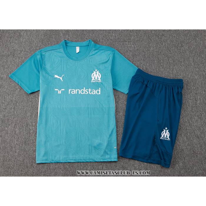 Chandal del Olympique Marsella 24-25 Manga Corta Azul - Pantalon Corto